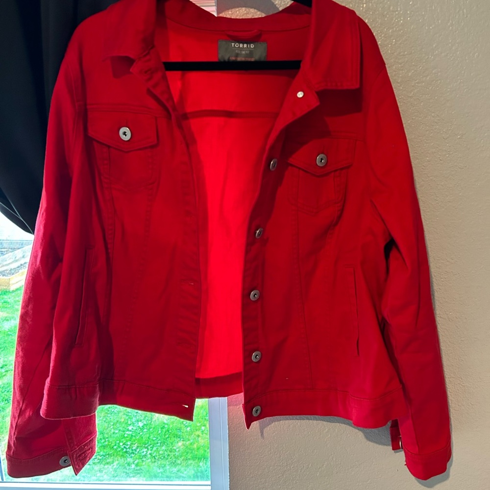 Torrid Red Jean Jacket